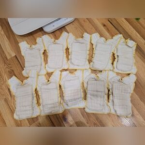 Set of Cloth Diapers with Yellow Trim